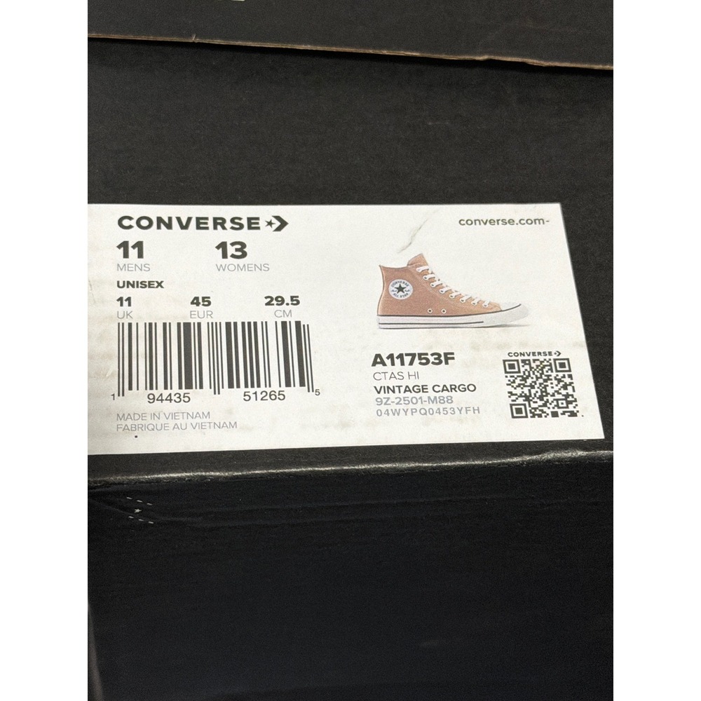 Converse Chuck Taylor All Star Hi Vintage Cargo Tan Men 11 A11753F Khaki Sneake - Picture 2 of 7